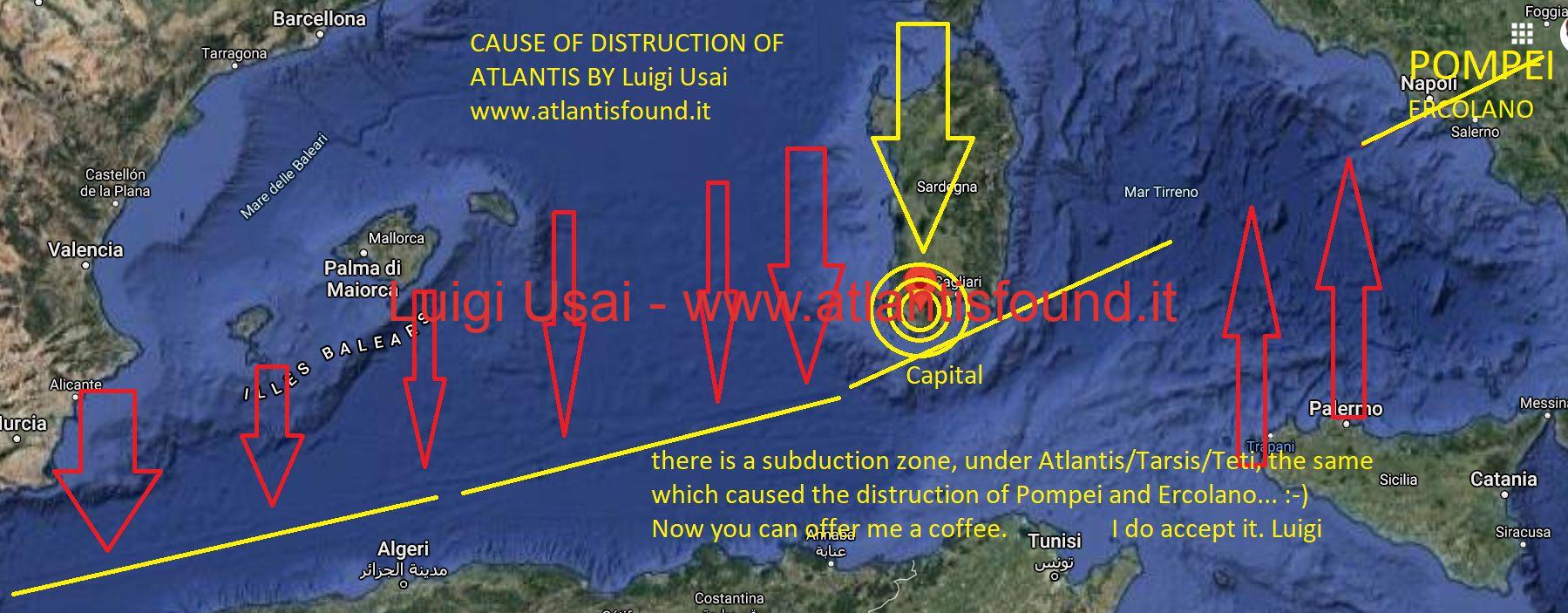 subduction zone under Sulcis