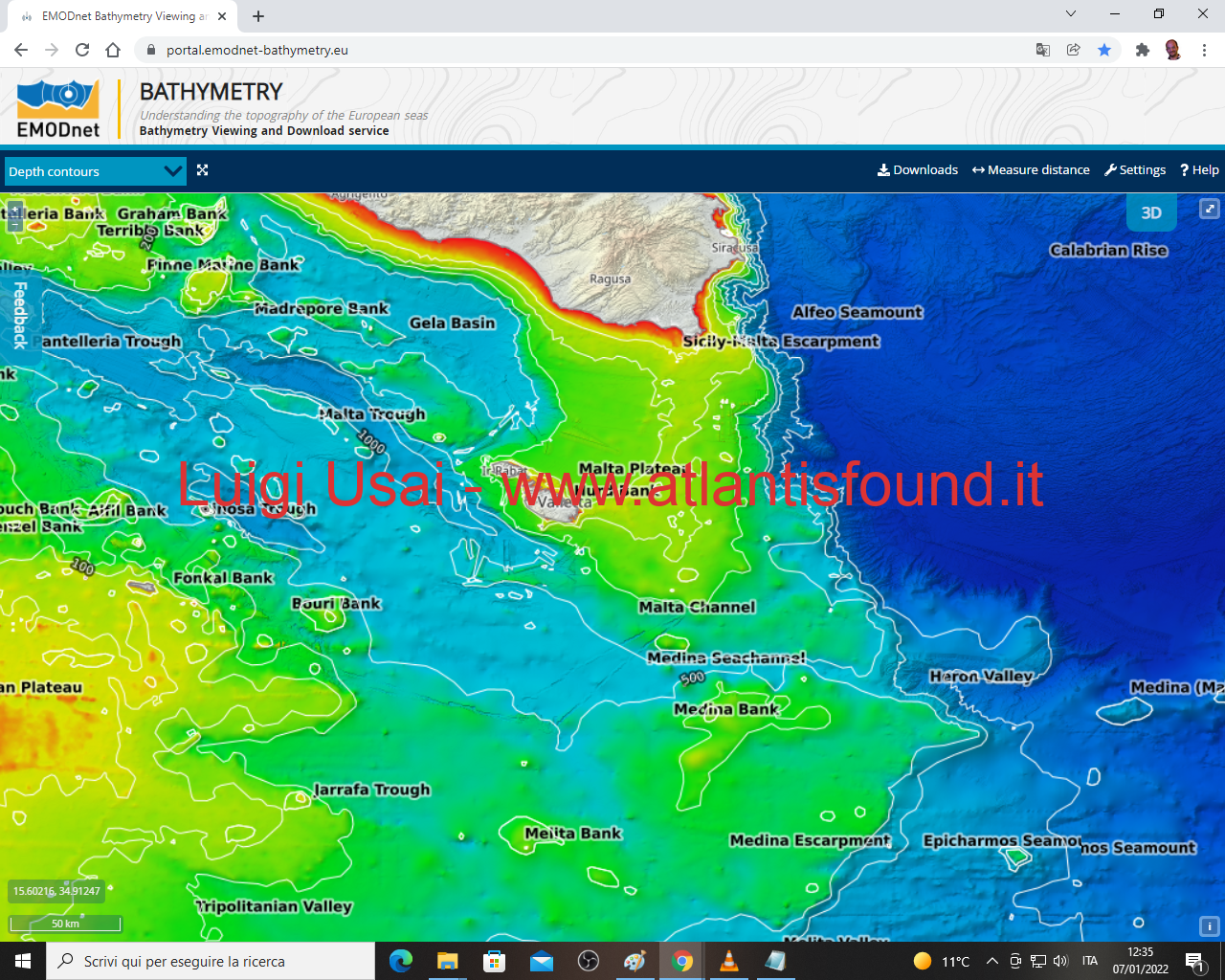 Malta Plateau high resolution bathymetry (highest resolution possible)