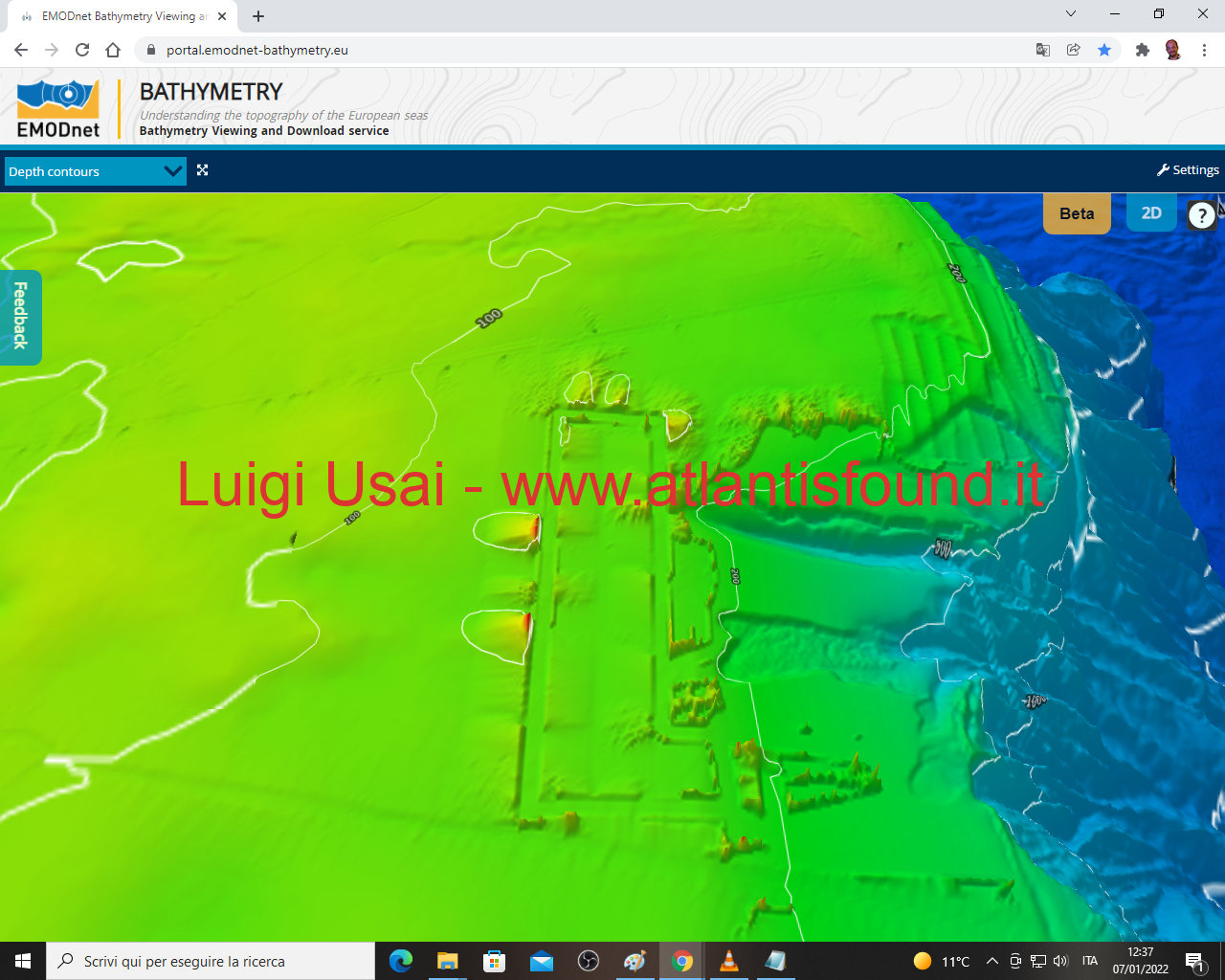 scoperta dal Dr. Luigi Usai una città sommersa al largo delle coste della Sicilia