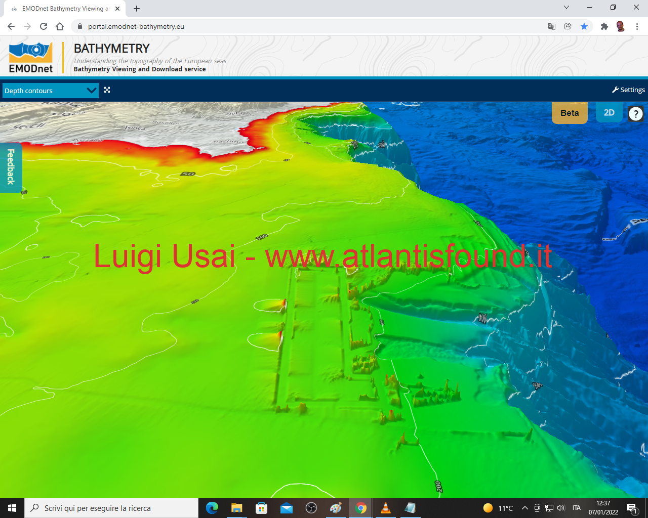 scoperta dal Dr. Luigi Usai una città sommersa al largo delle coste della Sicilia