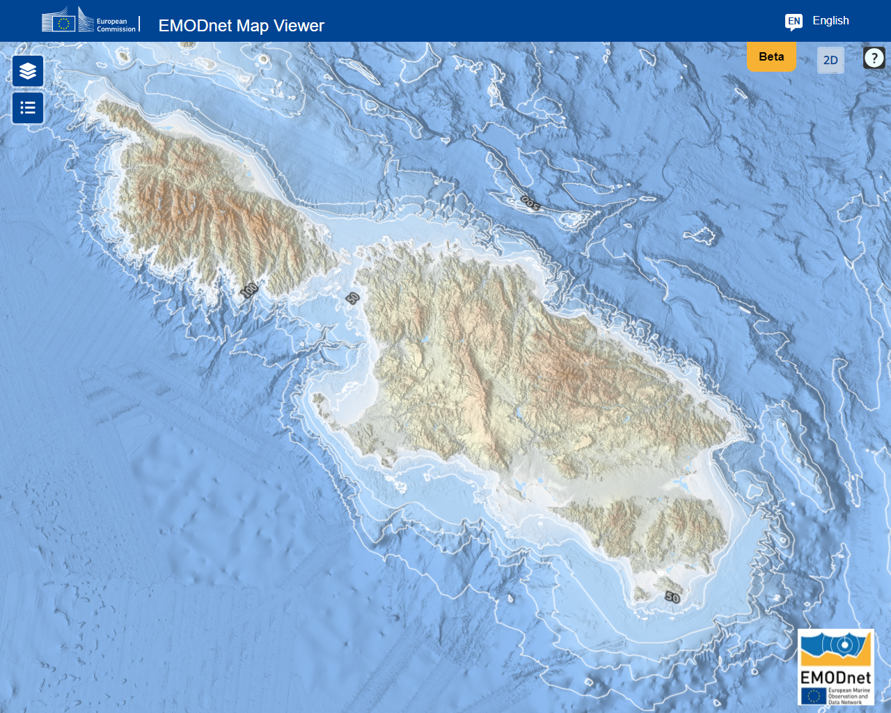 3D bathymetry של האוקיינוס ​​האטלנטי המזוליתי הידוע כיום בשם הים התיכון 2