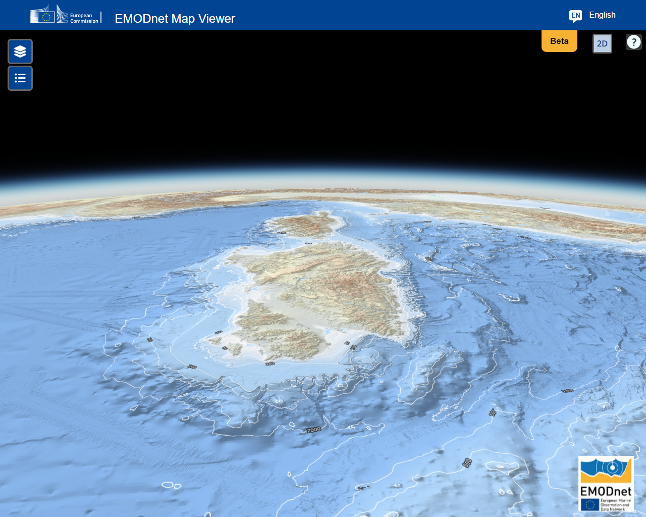 Batimetria 3D dell Oceano Atlantico Mesolitico oggi noto come Mar Mediterraneo 4