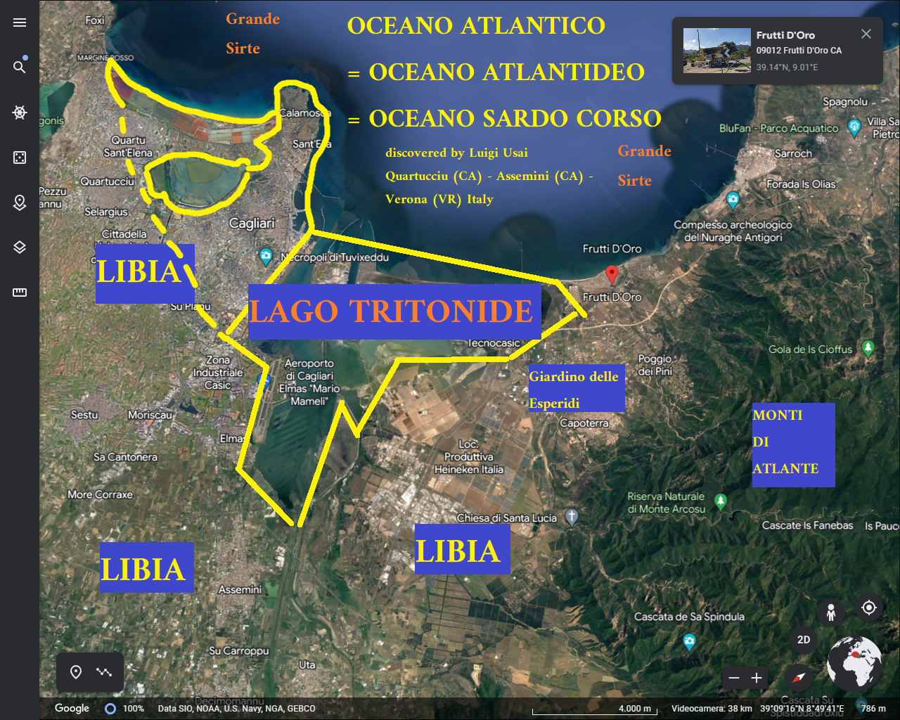 Tritonide lakua, Hesperiden lorategia, Sardiniako Libia Herodotea, Atlas mendiak