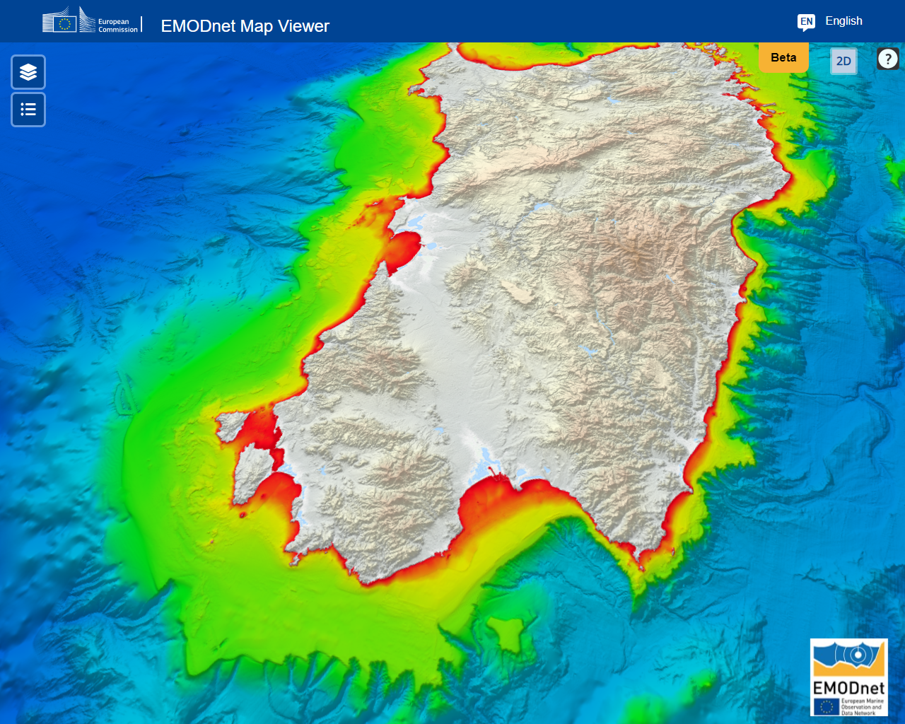 En verde las palecostas de la Atlántida actualmente sumergidas;  ¿Es probable que todavía sea posible encontrar restos después de 11.600 años de inmersión, de estructuras como paleopuertos o barcos sumergidos?