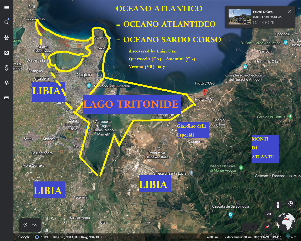 Le Amazzoni di Mirina costruirono una città in mezzo al Lago Tritonide. Oggi tale città è chiamata Cagliari.